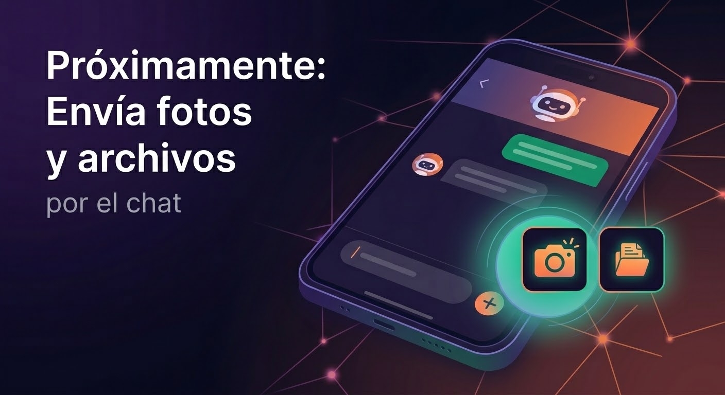 Próximamente: Envía fotos y archivos por el chat